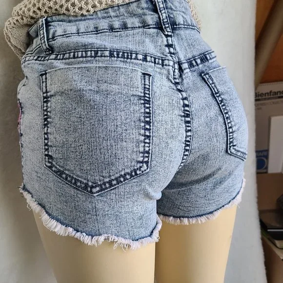 Rue 21 LOT 3 Pair Embroidered Denim Shorts - Picture 3 of 7